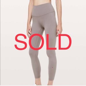 RARE NWT lululemon align 25" pant in "lunar rock"!